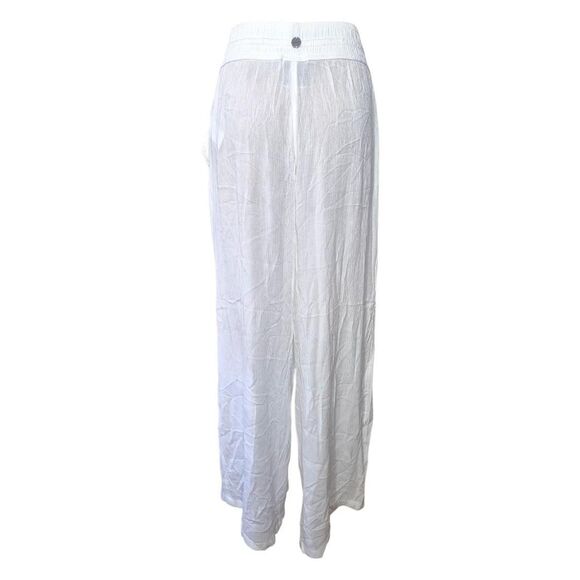 Prana White Fernie Beach Pant Wide Leg Modal Size Medium - Picture 3 of 5